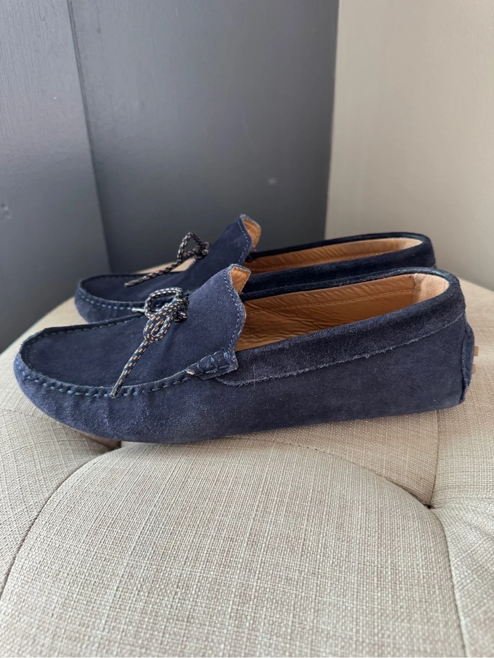 Zara Men's Split Suede Moccasins Size 8-8.5 EU 41